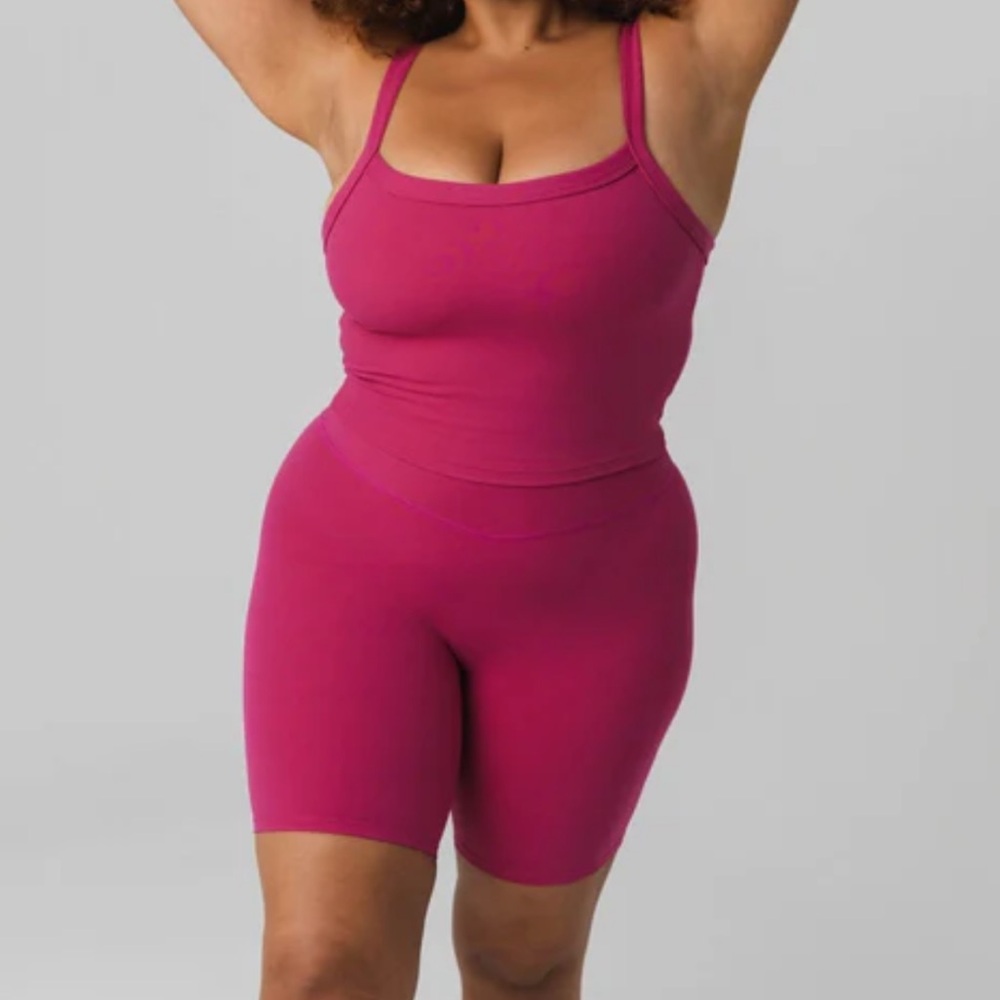 Vitality Magenta Biker short and tank